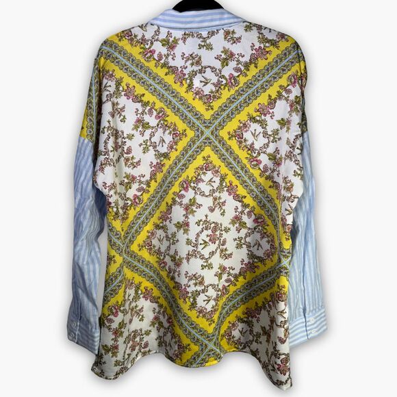 NWT Suzanne Betro W 1X Floral Scarf and Striped Long-Sleeve Shirt - MSRP $77 - Picture 2 of 7